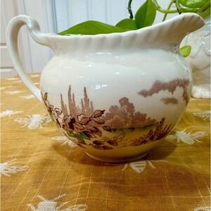 Vintage Johnson Brothers Castle on the Lake Creamer